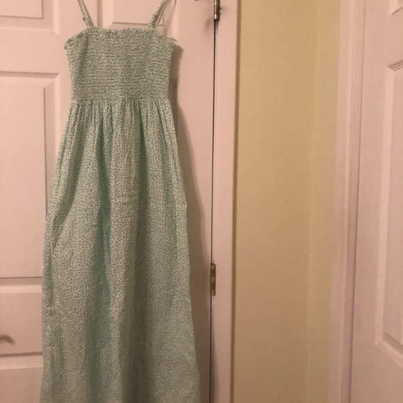 New Billabong Mint Floral Smocked Top Dress - Picture 3 of 5